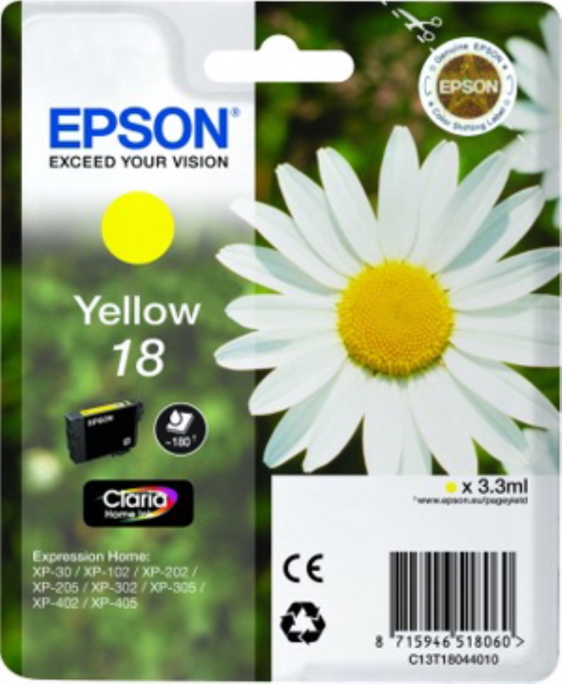 EPSON Cartuccia originale Epson T1804 margherita giallo